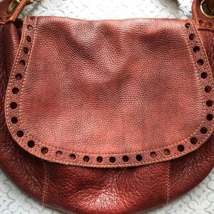 LUCKY BRAND BROWN LEATHER HOBO BAG-NWT